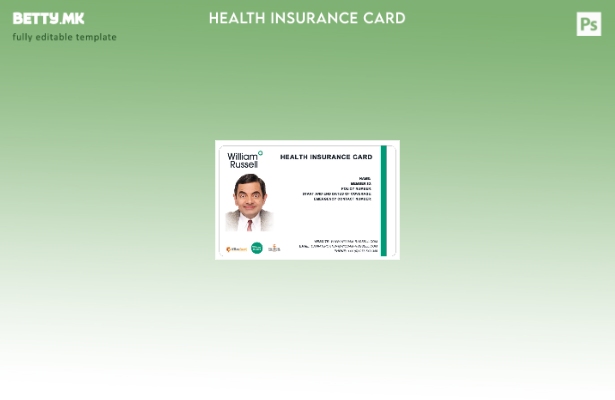 Модерен стил шаблон за картичка за здравствено осигурување на Централноафриканск